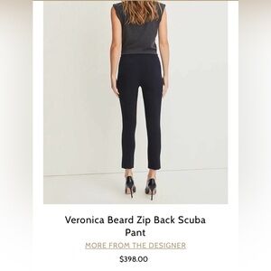 Veronica Beard Black Cropped Scuba Pants size 6